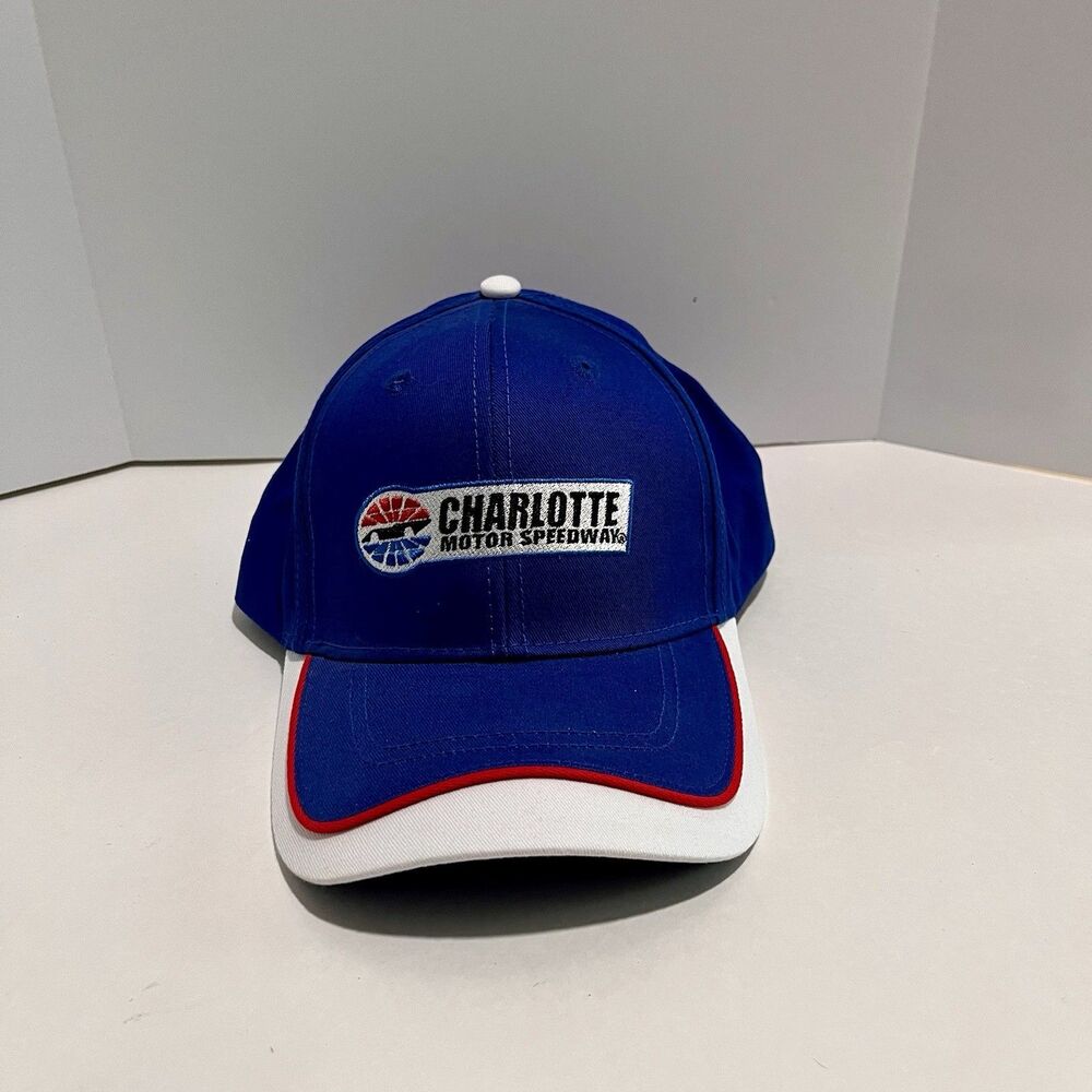 Charlotte Motor Speedway 2017 Crew Cap One Size Adjustable Strap back Blue